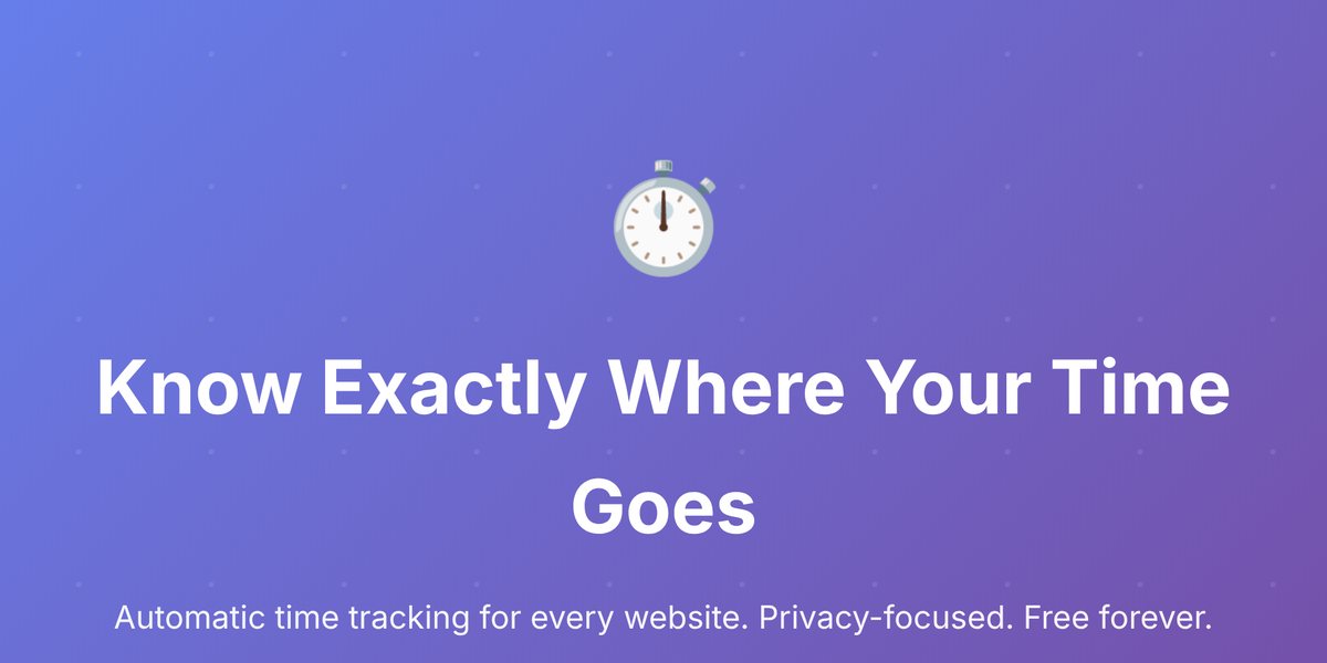 Smart Time Tracker Chrome extension landing page