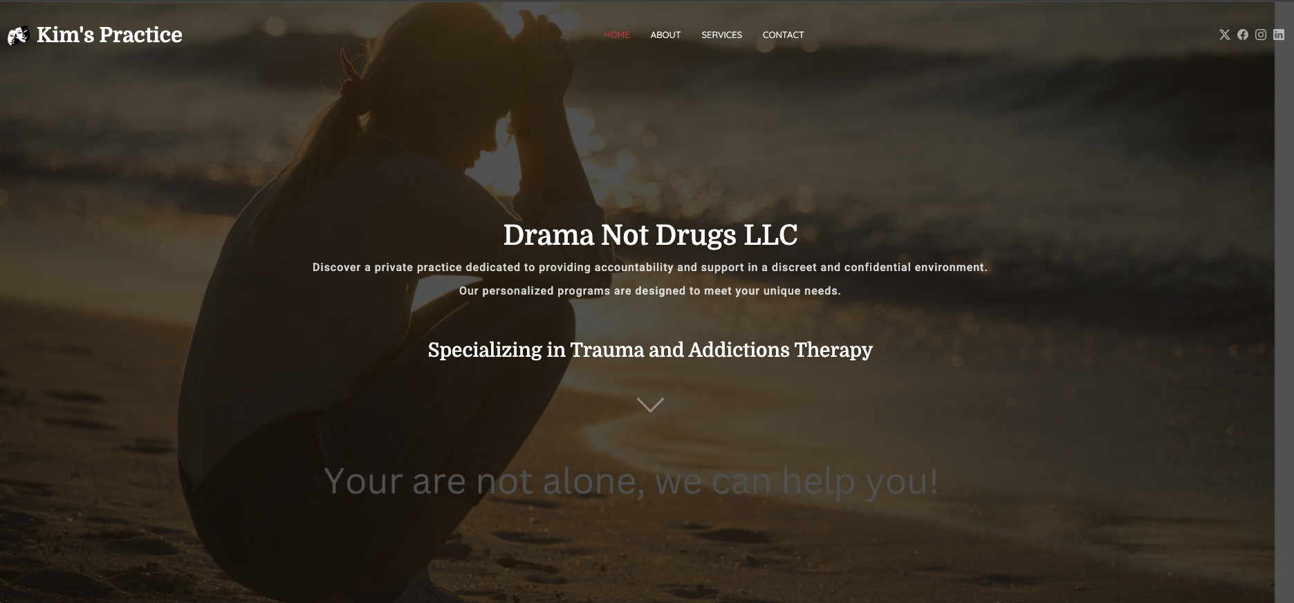 Drama Not Drugs — Therapy Practice website